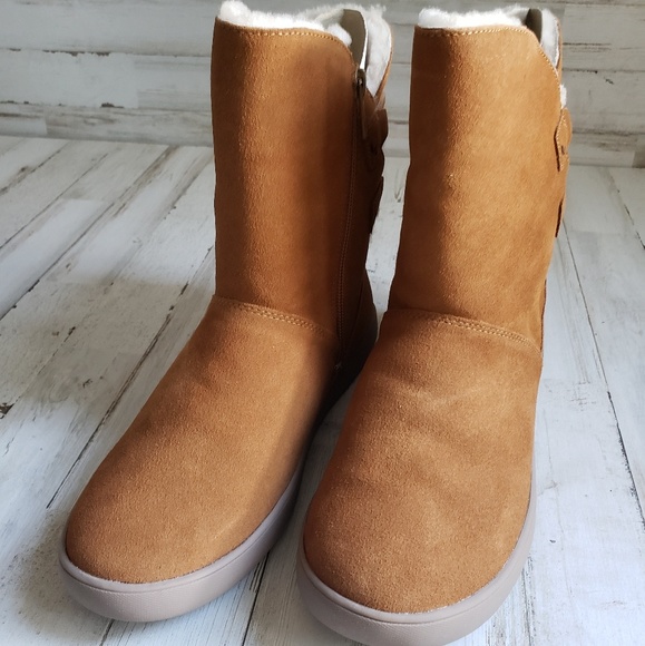 UGG Koolaburra Shazi Short Chestnut Boots NIB - Picture 2 of 9